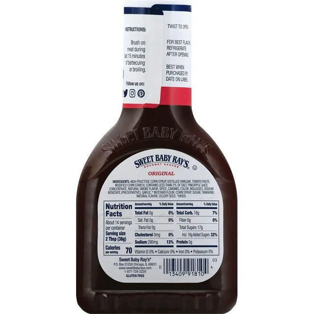 Salsa Sweet Baby Rays BBQ